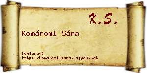 Komáromi Sára névjegykártya